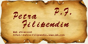 Petra Filipendin vizit kartica